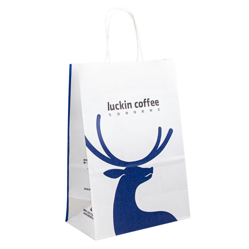 Engros Kraft Paper Bag Black Gift Shopping Paper Bag med logo til tøj Brugerdefineret emballagepose
