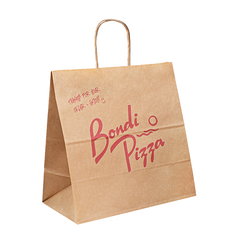 Print Brown Paper Kraft Bag Custom Clothes Paper Bag Kraft Bag