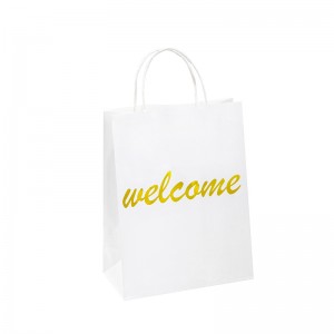 Tak papirpose din salgsfremmende Kraft Paper Shop -taske Papir gaveposer med håndtag Kraftpapirpose