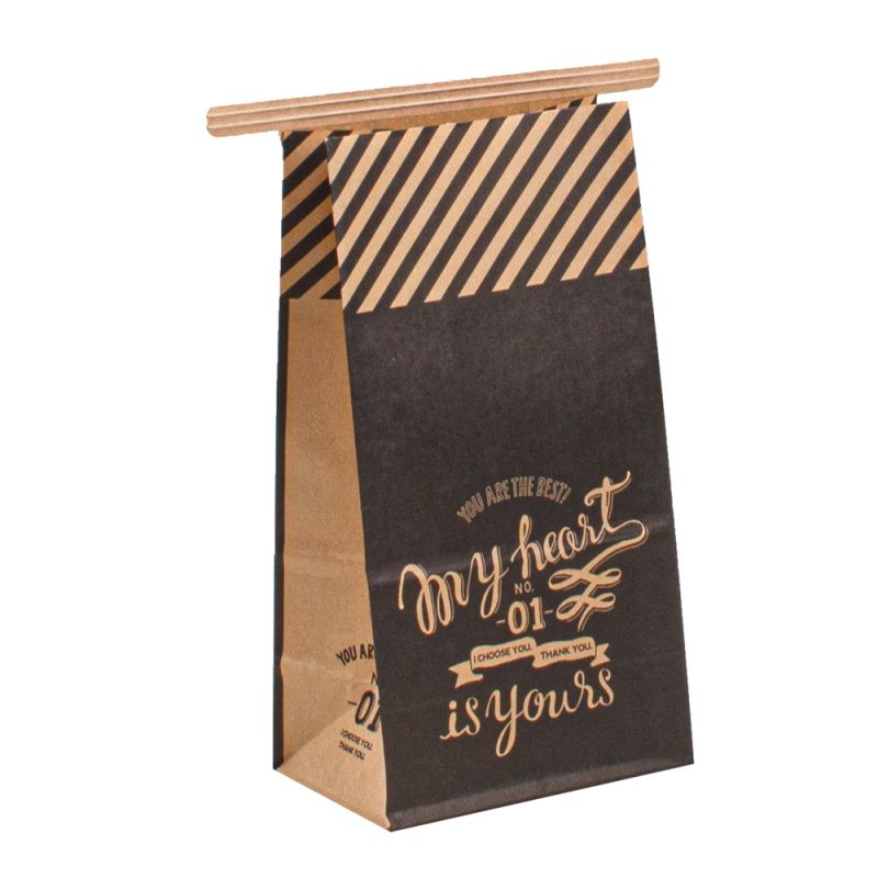 Hvidbrun kraftpapir gaveposer med håndtag Engros shopping madfrugtpapirpose